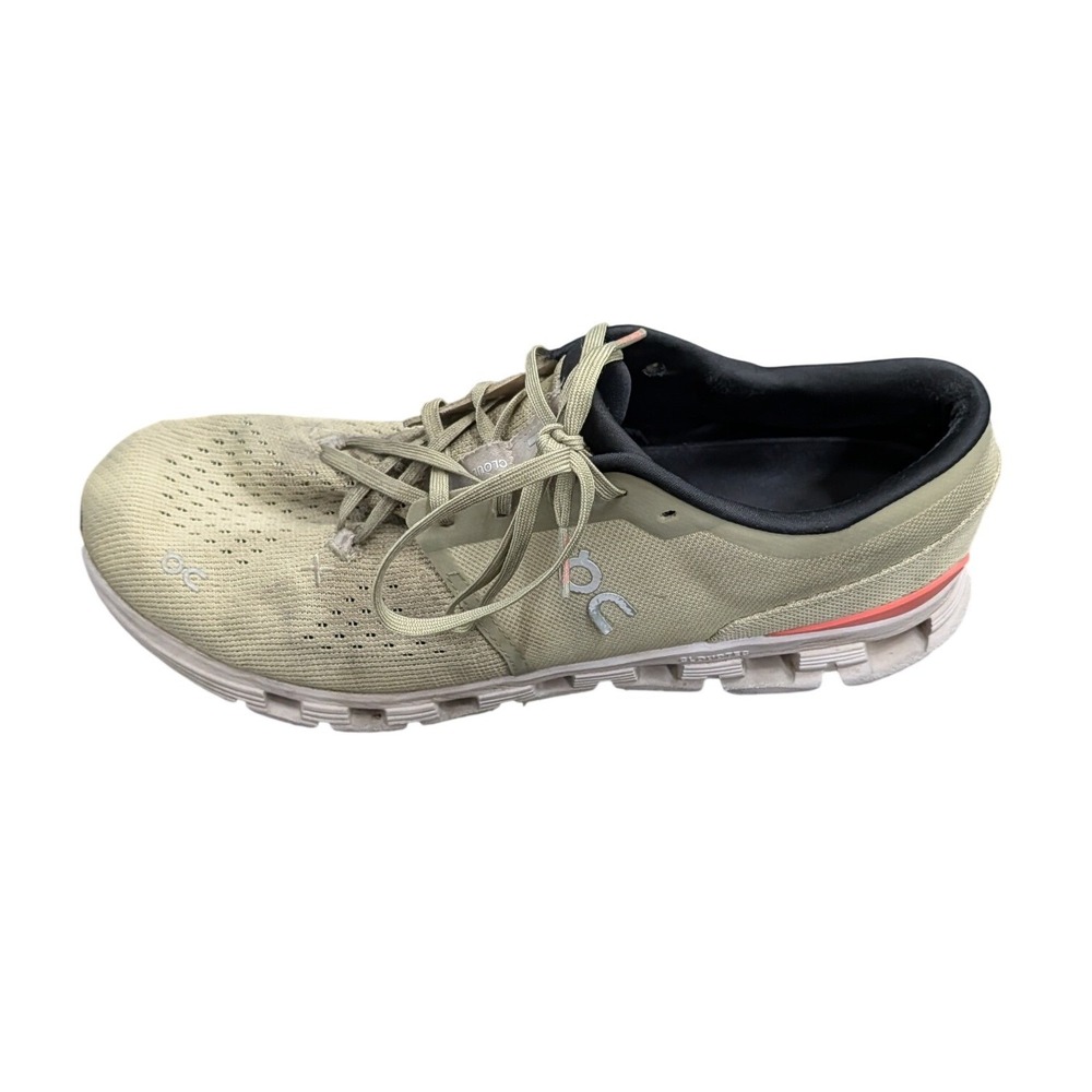 On Cloud X Men's Running Shoes Olive Green Orange Used- US 12